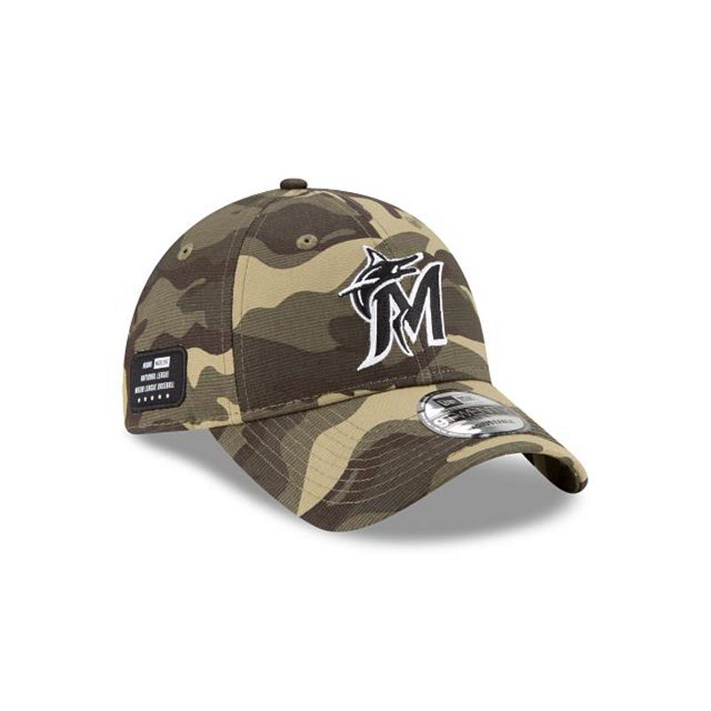 MLB Miami Marlins Armed Forces Weekend 9Twenty Adjustable (FPY2165) - Green New Era Caps